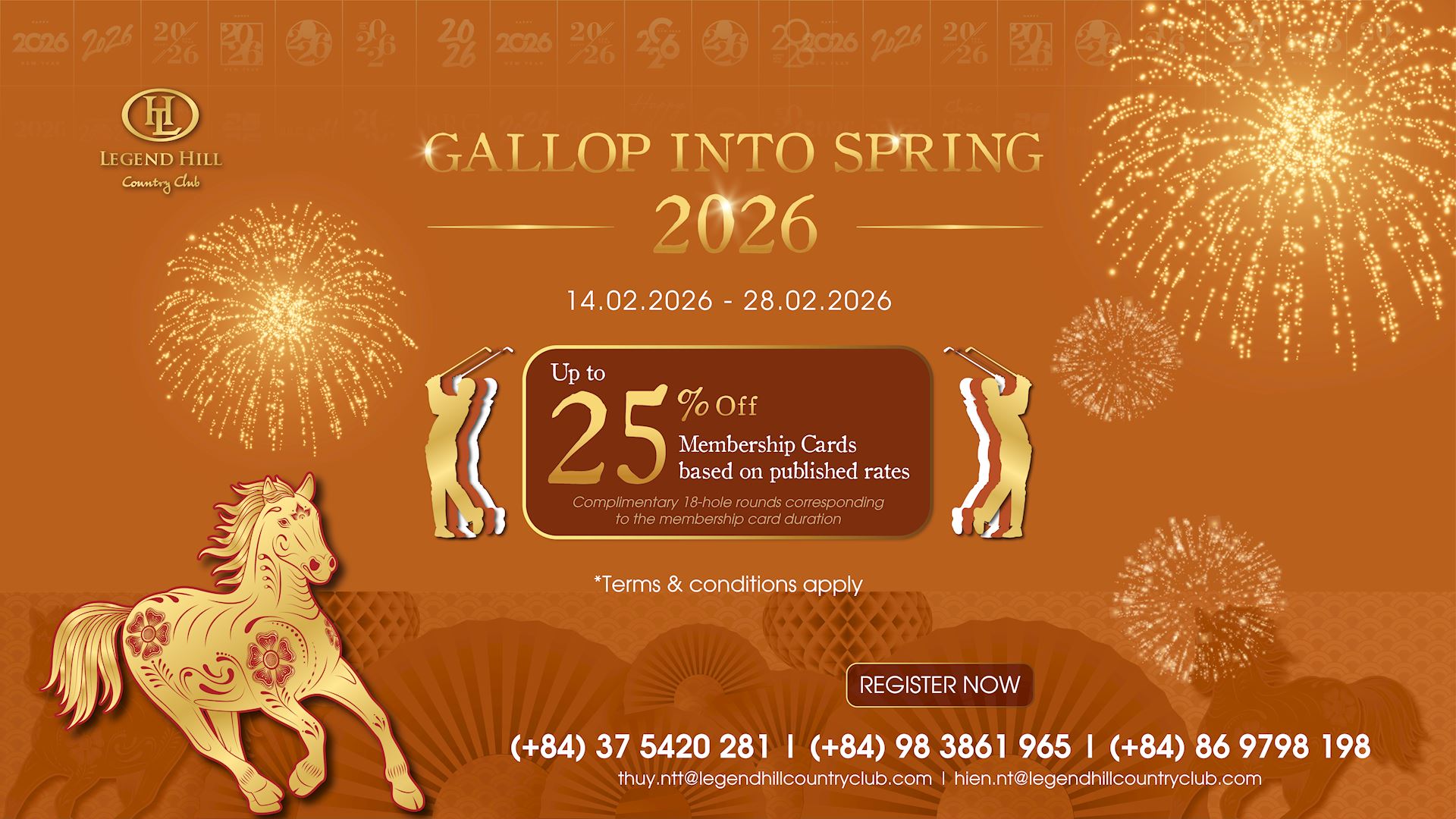 GALLOP INTO SPRING WITH LEGEND HILL COUNTRY CLUB